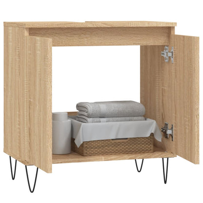 Badschrank Sonoma-Eiche 58x33x60 cm Holzwerkstoff - Pazzar.ch