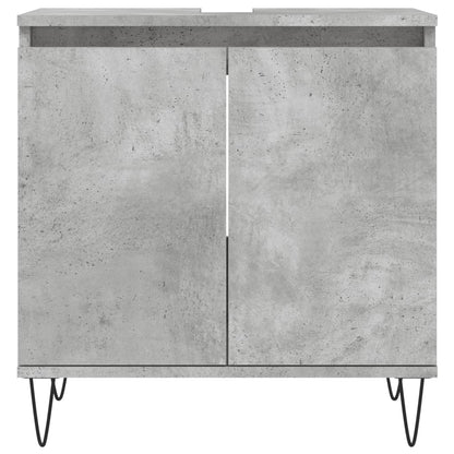Badschrank Betongrau 58 x 33 x 60 cm Holzwerkstoff - Pazzar.ch