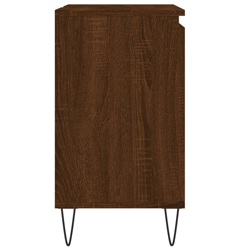 Badschrank Braun Eichen-Optik 58x33x60 cm Holzwerkstoff - Pazzar.ch