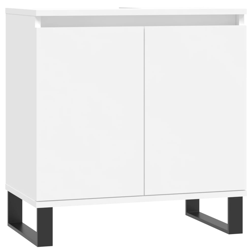 Badezimmerschrank Weiß 58x33x60 cm Holzwerkstoff - Pazzar.ch