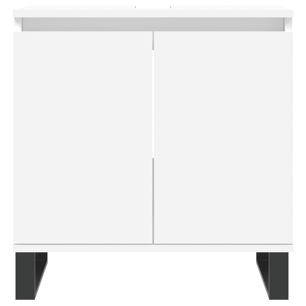Badezimmerschrank Weiß 58x33x60 cm Holzwerkstoff - Pazzar.ch