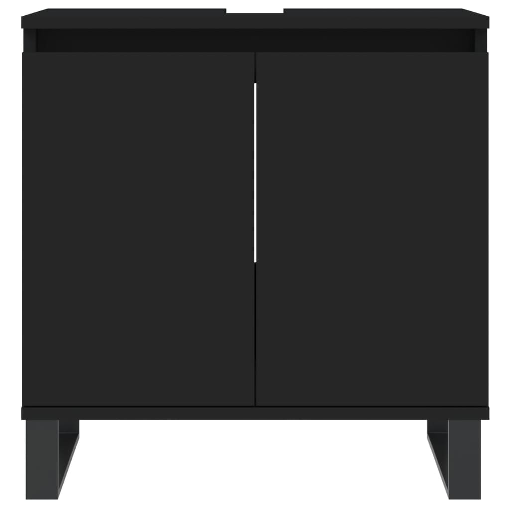 Badschrank Schwarz 58x33x60 cm Holzwerkstoff - Pazzar.ch