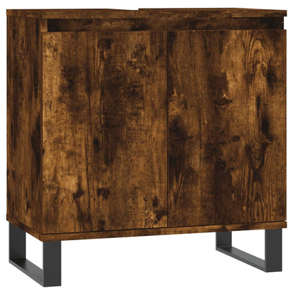 Badschrank Räuchereiche 58x33x60 cm Holzwerkstoff - Pazzar.ch