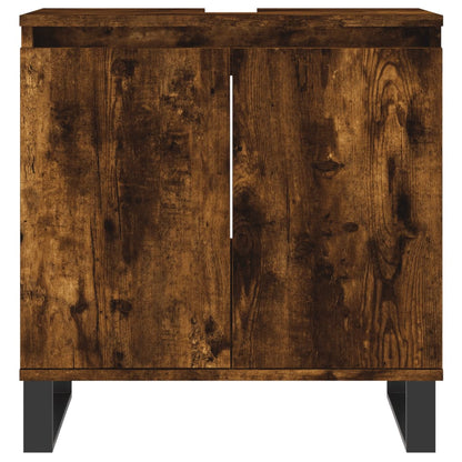 Badschrank Räuchereiche 58x33x60 cm Holzwerkstoff - Pazzar.ch
