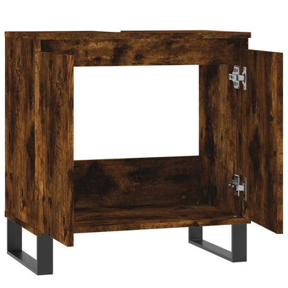 Badschrank Räuchereiche 58x33x60 cm Holzwerkstoff - Pazzar.ch