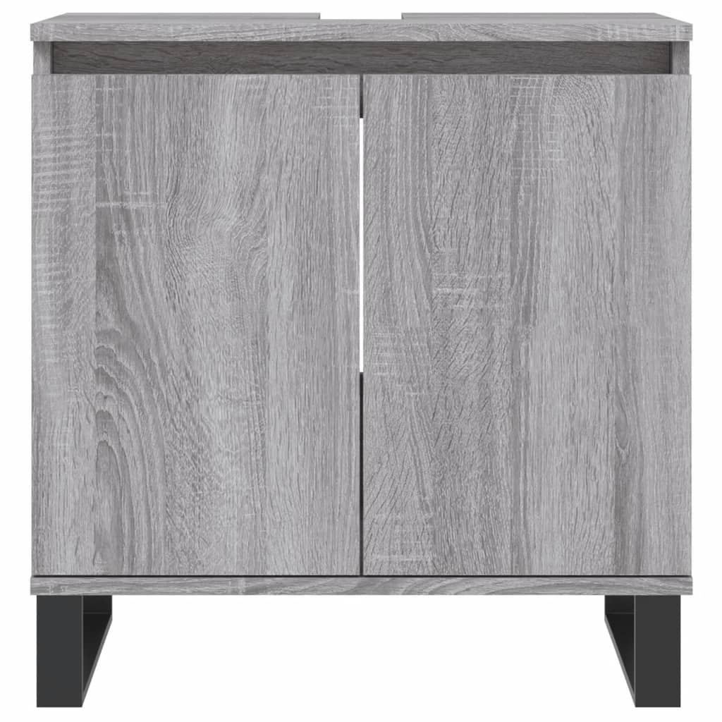 Badschrank Grau Sonoma 58x33x60 cm Holzwerkstoff - Pazzar.ch