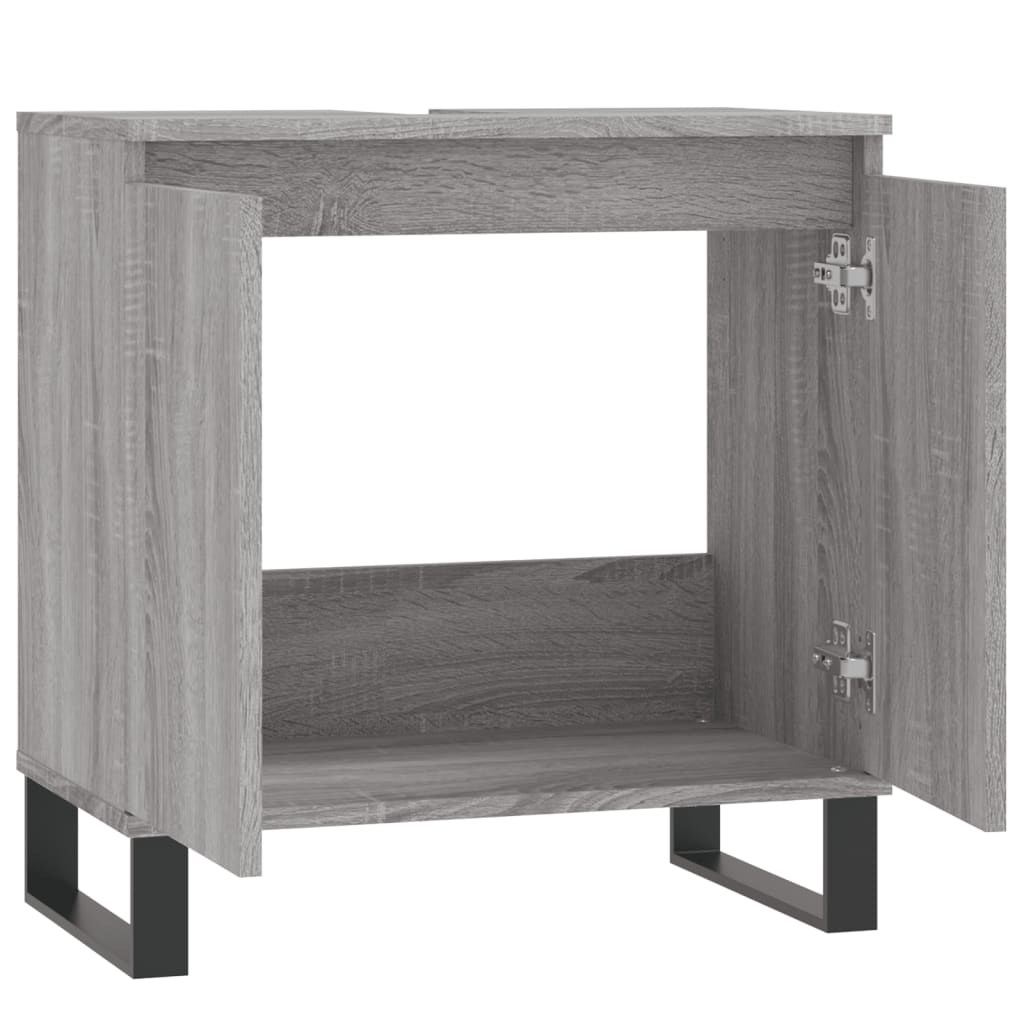 Badschrank Grau Sonoma 58x33x60 cm Holzwerkstoff - Pazzar.ch