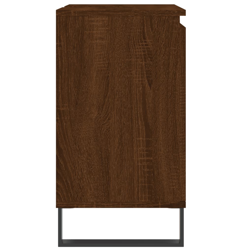 Badschrank Braun Eichen-Optik 58x33x60 cm Holzwerkstoff - Pazzar.ch