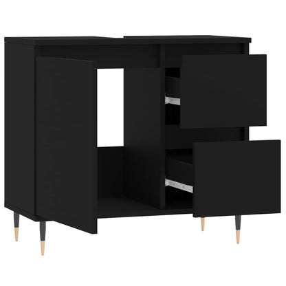 Badschrank Schwarz 65x33x60 cm Holzwerkstoff - Pazzar.ch
