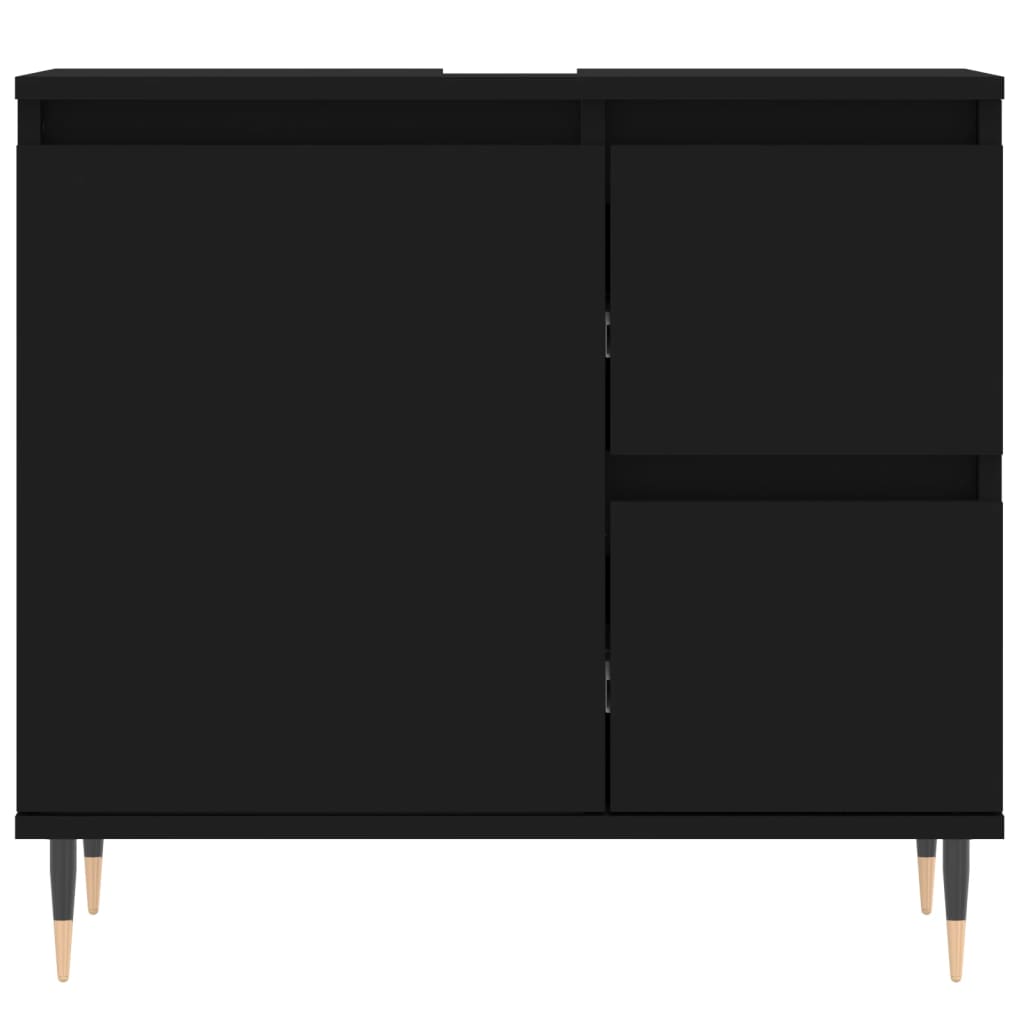 Badschrank Schwarz 65x33x60 cm Holzwerkstoff - Pazzar.ch