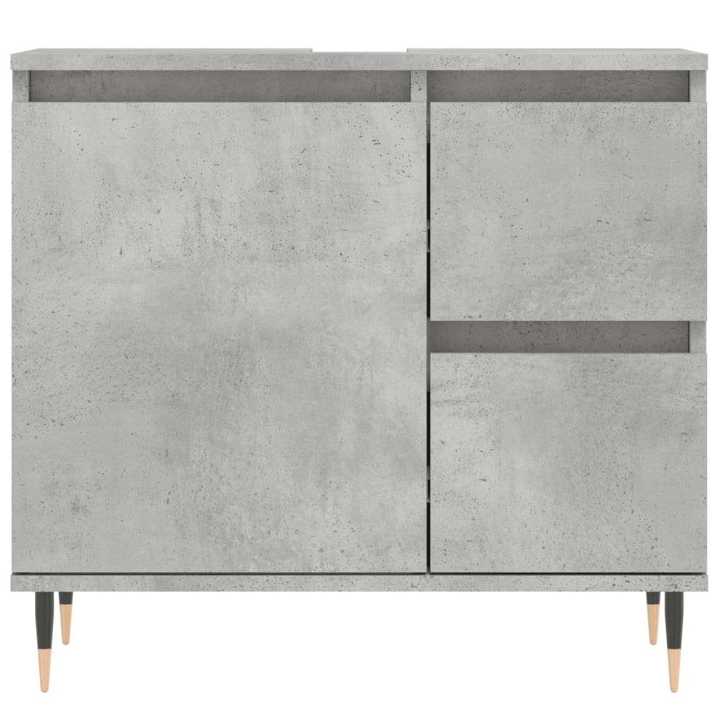 Badschrank Betongrau 65x33x60 cm Holzwerkstoff - Pazzar.ch