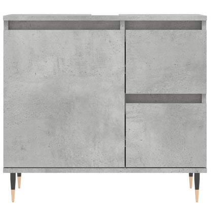 Badschrank Betongrau 65x33x60 cm Holzwerkstoff - Pazzar.ch