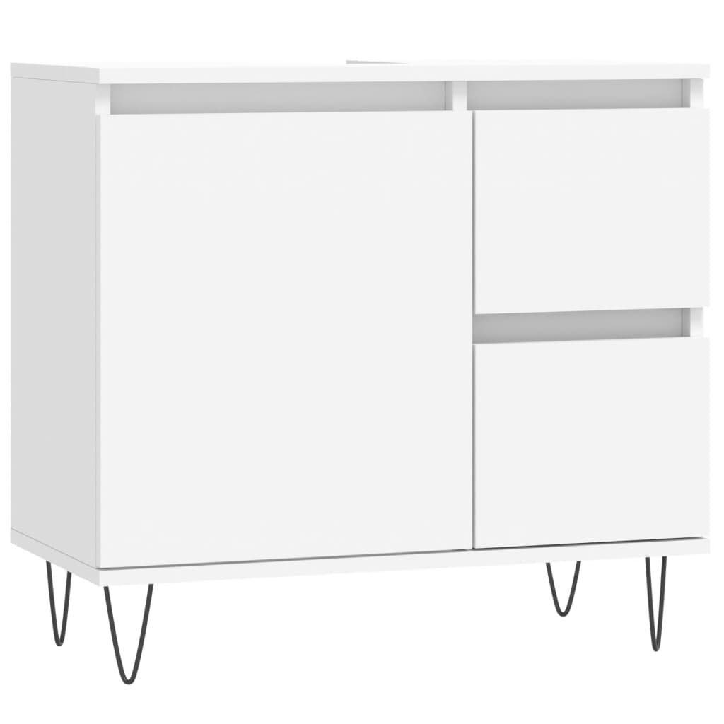 Badschrank Weiß 65x33x60 cm Holzwerkstoff - Pazzar.ch