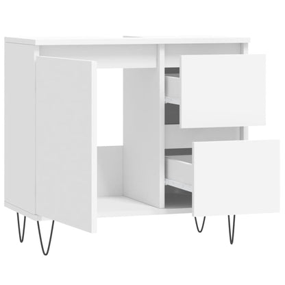 Badschrank Weiß 65x33x60 cm Holzwerkstoff - Pazzar.ch