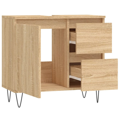 Badschrank Sonoma-Eiche 65x33x60 cm Holzwerkstoff - Pazzar.ch