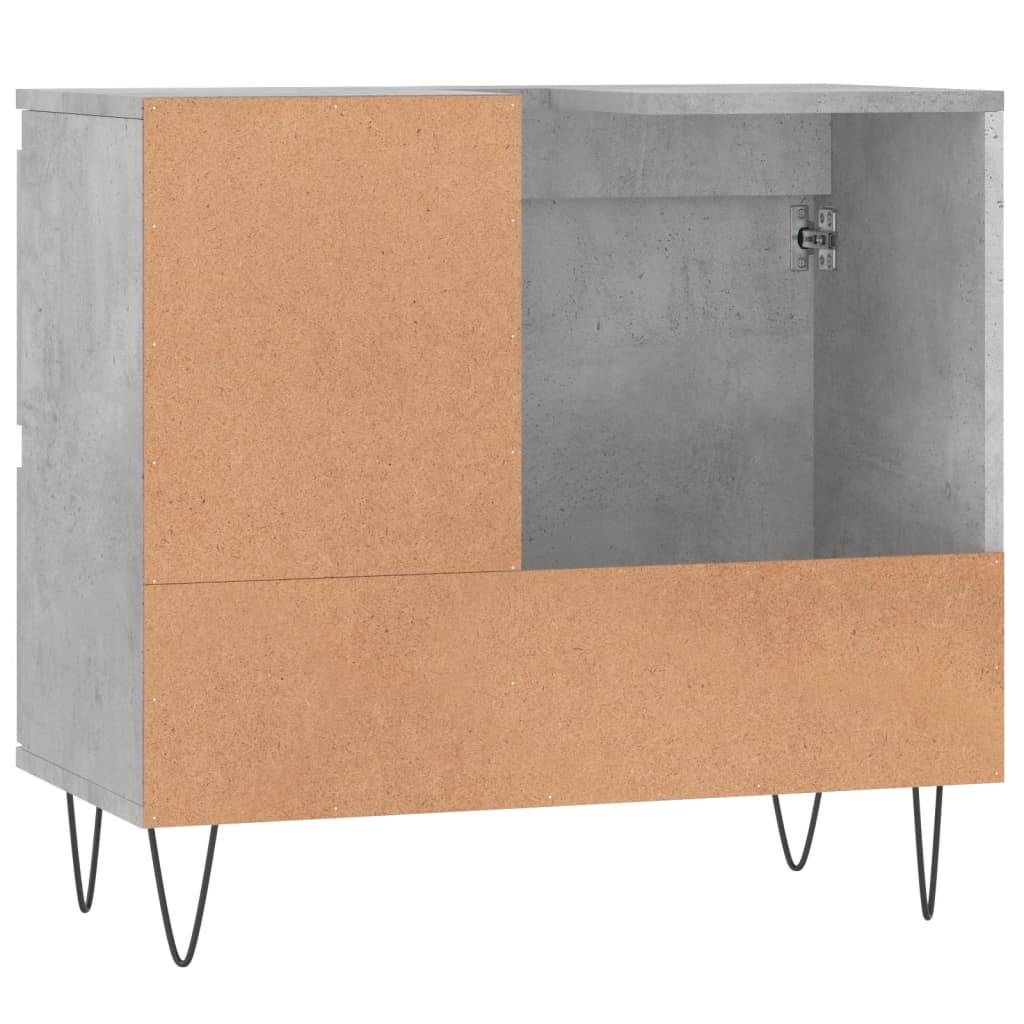 Badschrank Betongrau 65x33x60 cm Holzwerkstoff - Pazzar.ch