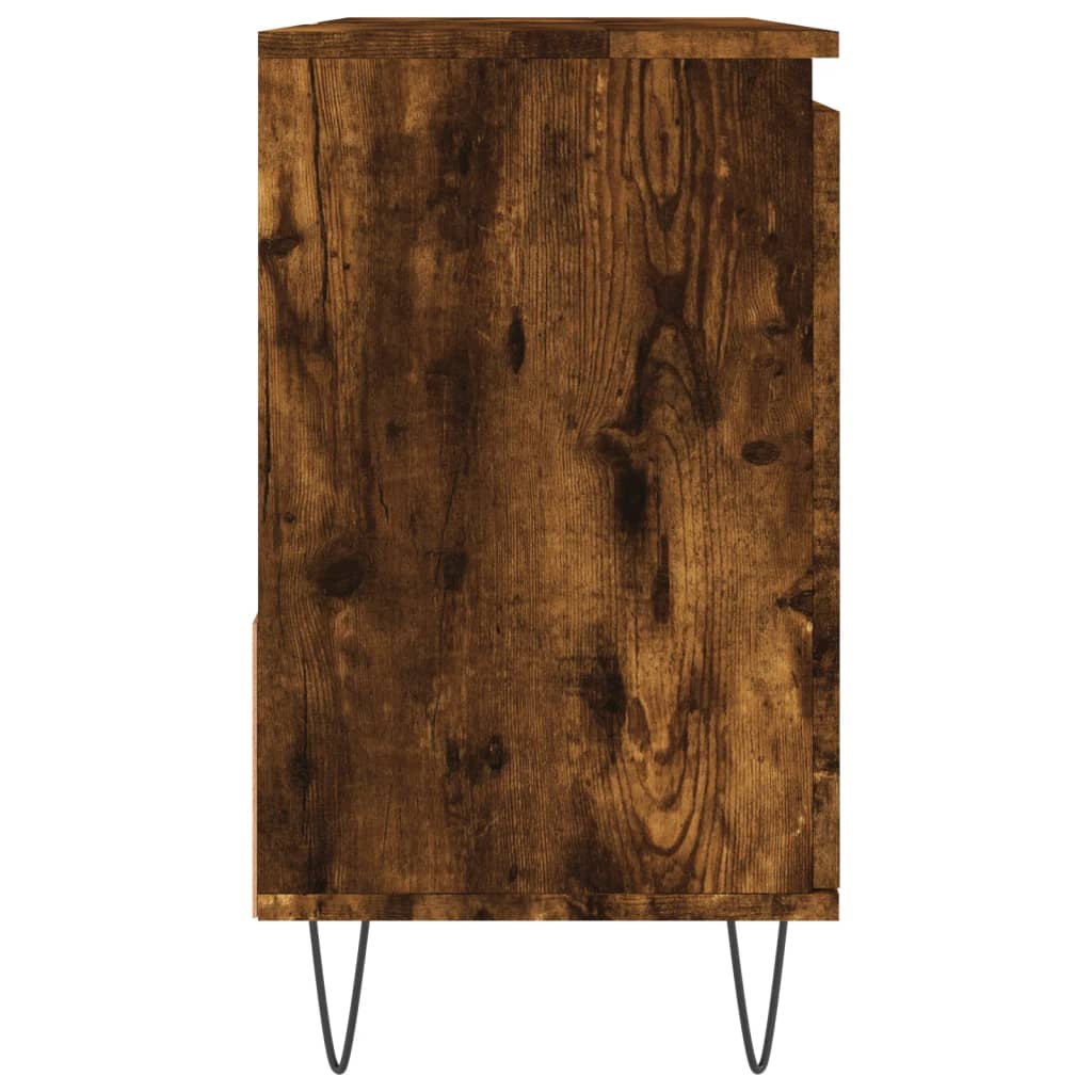 Badschrank Räuchereiche 65x33x60 cm Holzwerkstoff - Pazzar.ch