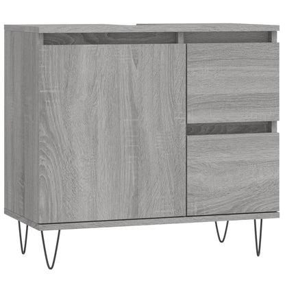 Badschrank Grau Sonoma 65x33x60 cm Holzwerkstoff - Pazzar.ch