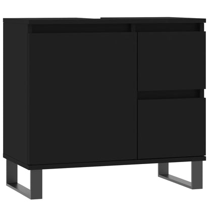 Badschrank Schwarz 65x33x60 cm Holzwerkstoff - Pazzar.ch