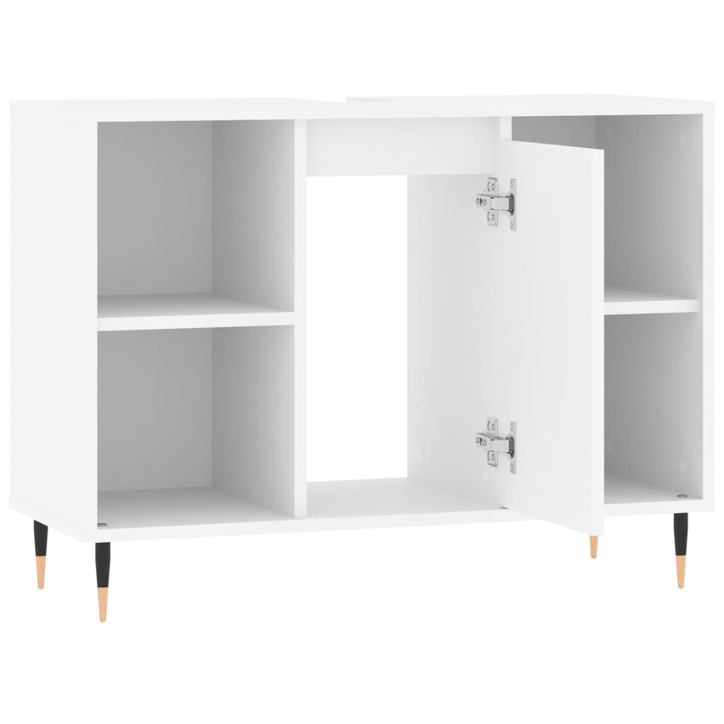 Badschrank Weiß 80x33x60 cm Holzwerkstoff - Pazzar.ch