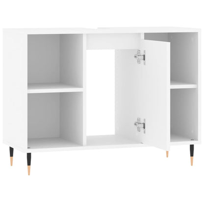 Badschrank Weiß 80x33x60 cm Holzwerkstoff - Pazzar.ch
