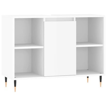 Badschrank Hochglanz-Weiß 80x33x60 cm Holzwerkstoff - Pazzar.ch