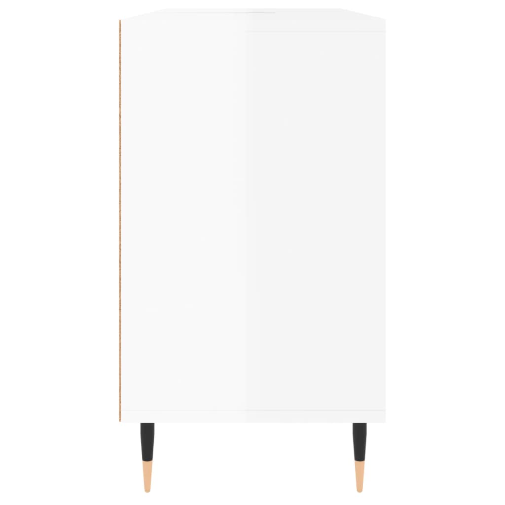Badschrank Hochglanz-Weiß 80x33x60 cm Holzwerkstoff - Pazzar.ch