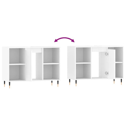 Badschrank Hochglanz-Weiß 80x33x60 cm Holzwerkstoff - Pazzar.ch