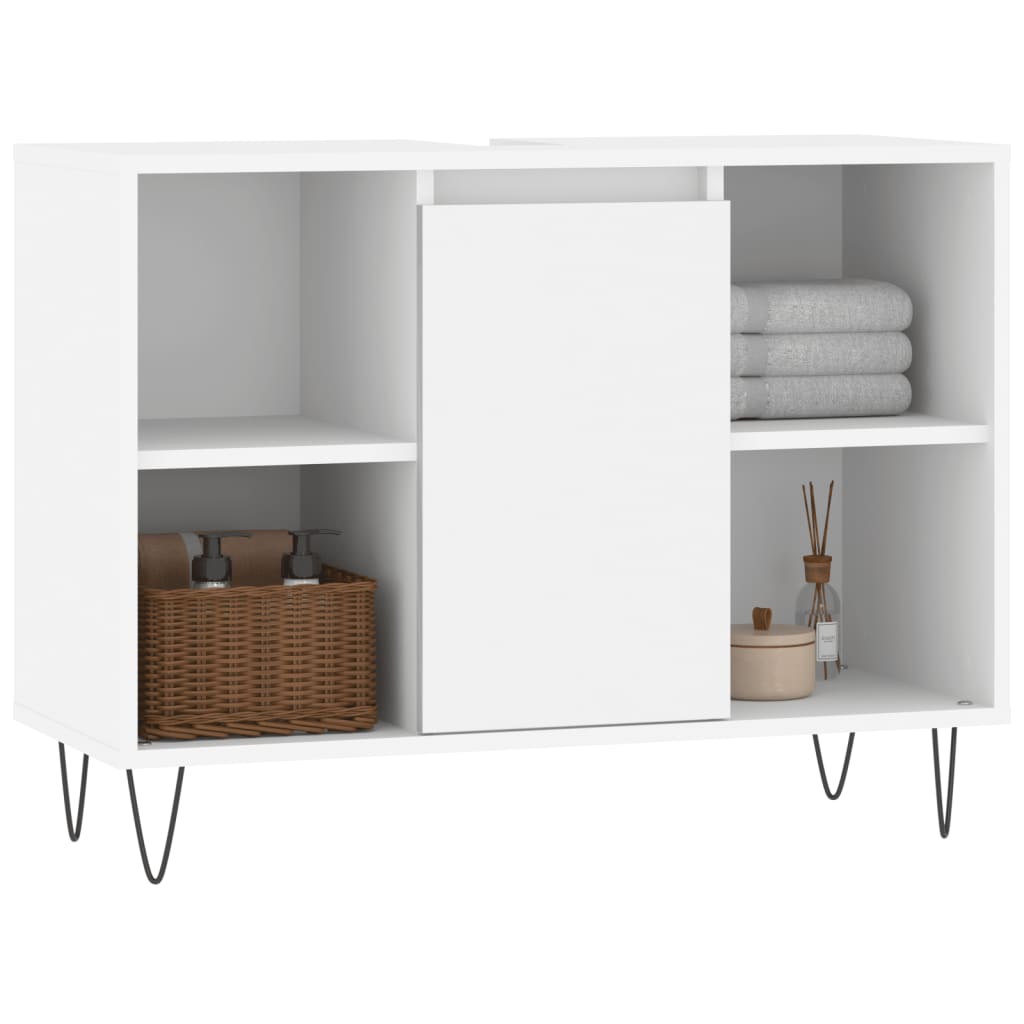 Badschrank Weiß 80x33x60 cm Holzwerkstoff - Pazzar.ch