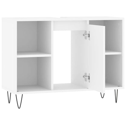 Badschrank Weiß 80x33x60 cm Holzwerkstoff - Pazzar.ch