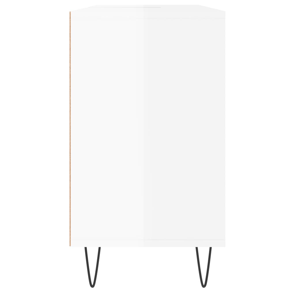 Badschrank Hochglanz-Weiß 80x33x60 cm Holzwerkstoff - Pazzar.ch