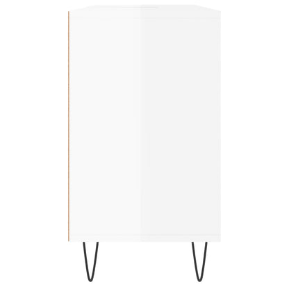 Badschrank Hochglanz-Weiß 80x33x60 cm Holzwerkstoff - Pazzar.ch