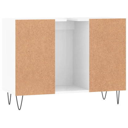 Badschrank Hochglanz-Weiß 80x33x60 cm Holzwerkstoff - Pazzar.ch