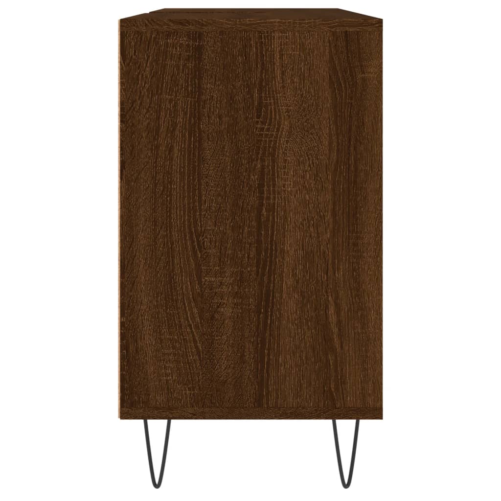 Badschrank Braun Eichen-Optik 80x33x60 cm Holzwerkstoff - Pazzar.ch
