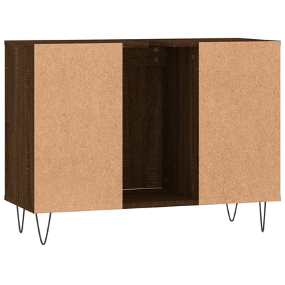Badschrank Braun Eichen-Optik 80x33x60 cm Holzwerkstoff - Pazzar.ch