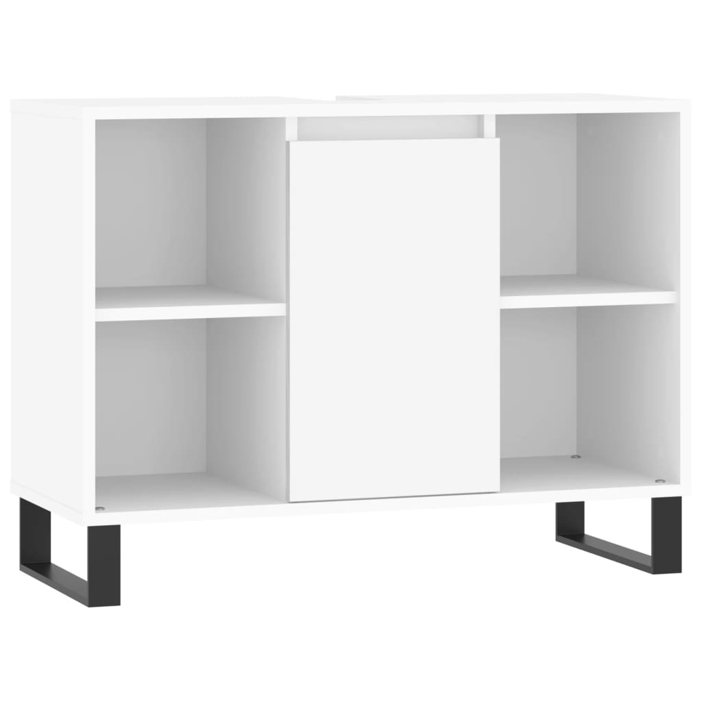 Badschrank Weiß 80x33x60 cm Holzwerkstoff - Pazzar.ch
