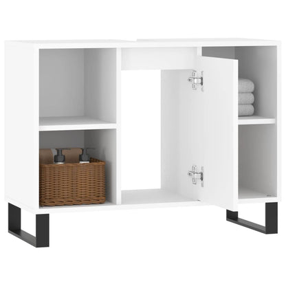 Badschrank Weiß 80x33x60 cm Holzwerkstoff - Pazzar.ch