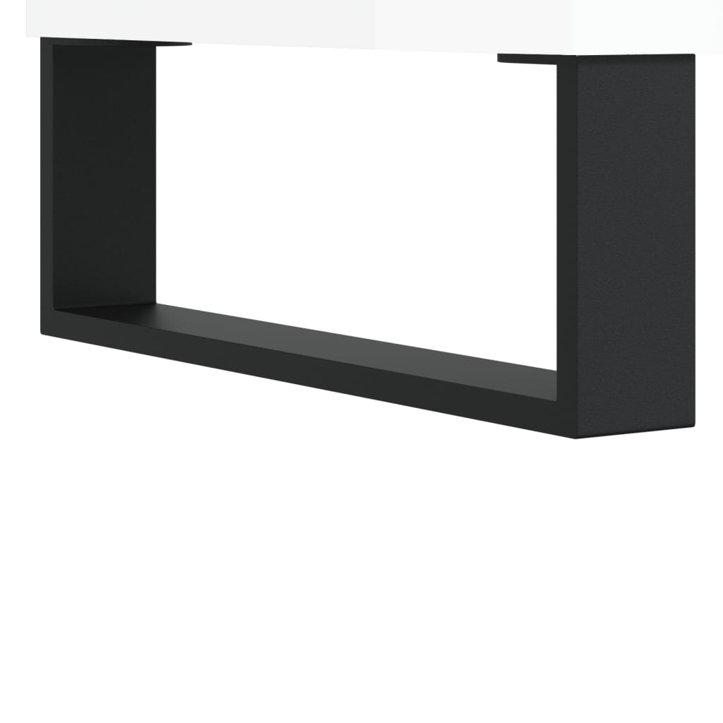 Badschrank Hochglanz-Weiß 80x33x60 cm Holzwerkstoff - Pazzar.ch