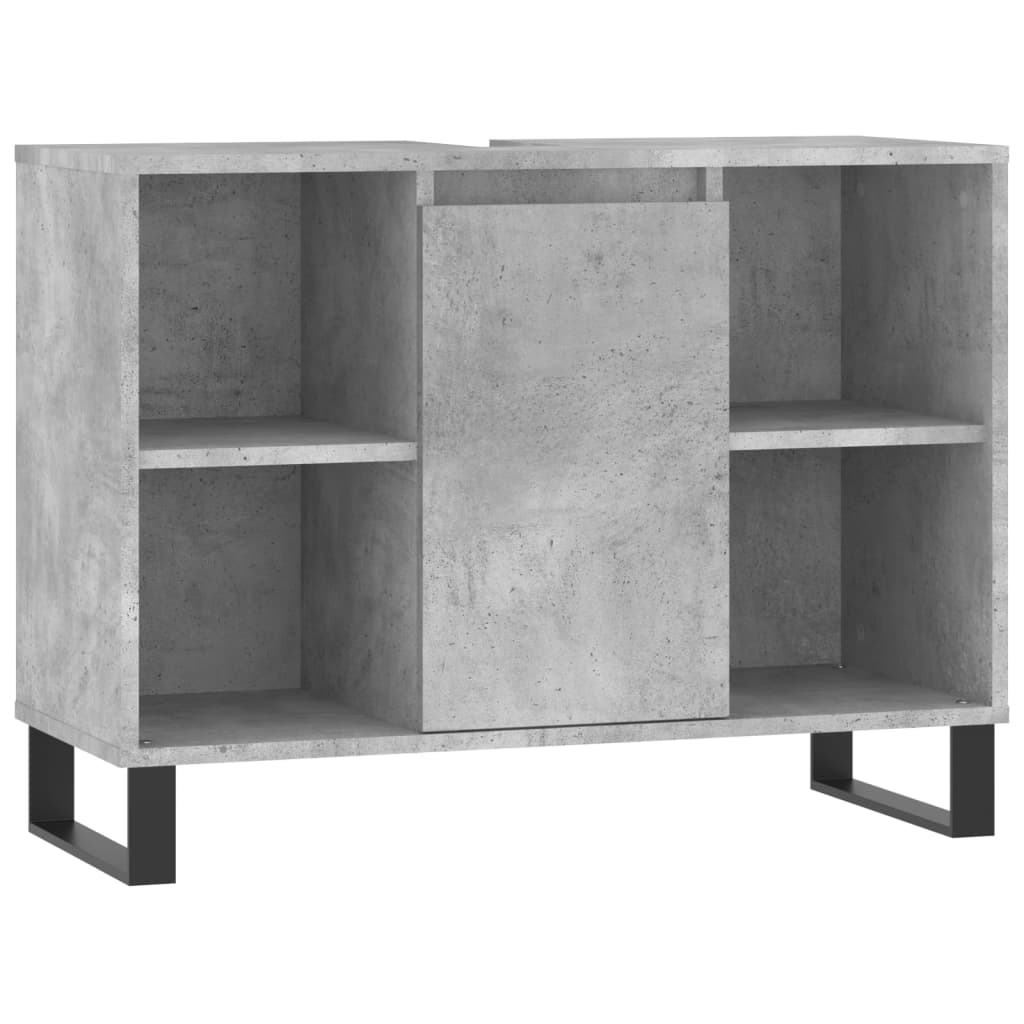 Badschrank Betongrau 80x33x60 cm Holzwerkstoff - Pazzar.ch