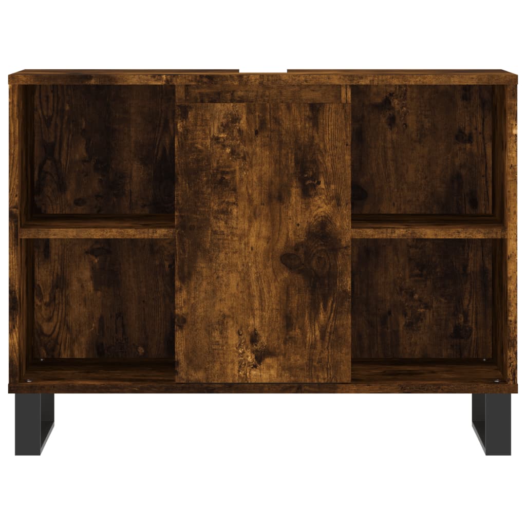 Badschrank Räuchereiche 80x33x60 cm Holzwerkstoff - Pazzar.ch
