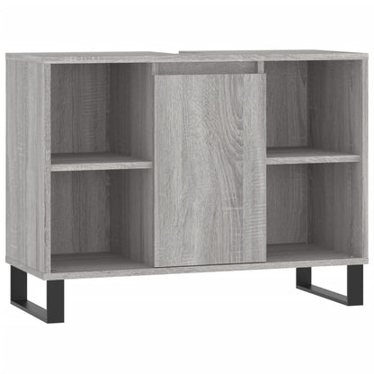 Badschrank Grau Sonoma 80x33x60 cm Holzwerkstoff - Pazzar.ch