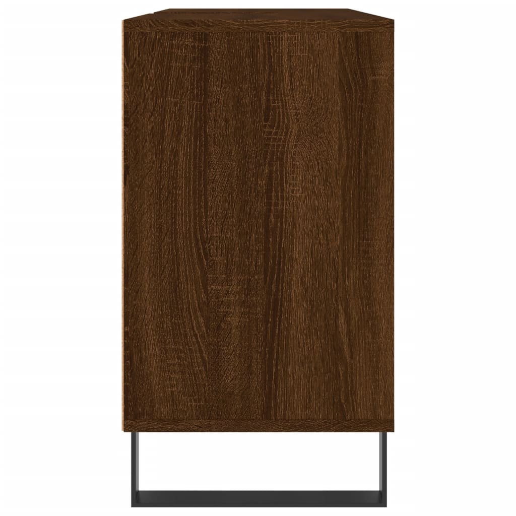 Badschrank Braun Eichen-Optik 80x33x60 cm Holzwerkstoff - Pazzar.ch