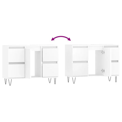 Badschrank Weiß 80x33x60 cm Holzwerkstoff - Pazzar.ch