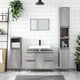 Badschrank Grau Sonoma 80x33x60 cm Holzwerkstoff