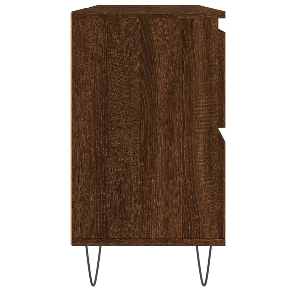 Badschrank Braun Eichen-Optik 80x33x60 cm Holzwerkstoff - Pazzar.ch