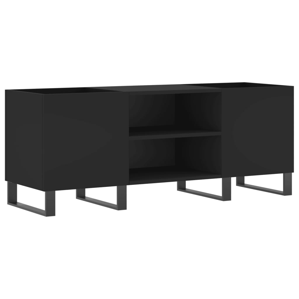 Plattenschrank Schwarz 121x38x48 cm Holzwerkstoff - Pazzar.ch