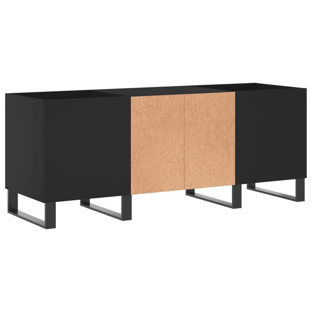 Plattenschrank Schwarz 121x38x48 cm Holzwerkstoff - Pazzar.ch