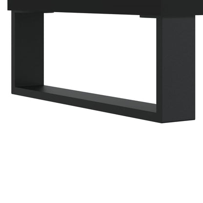 Plattenschrank Schwarz 121x38x48 cm Holzwerkstoff - Pazzar.ch