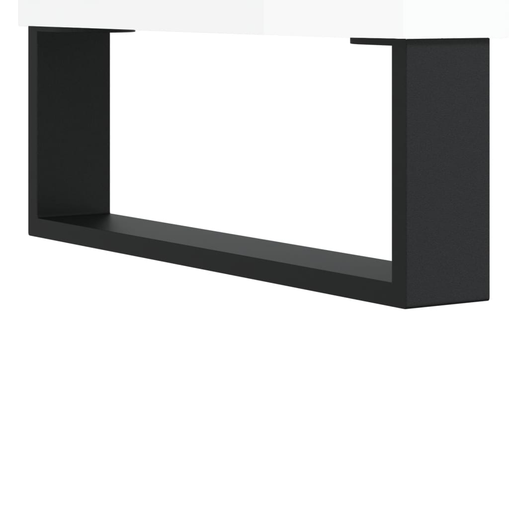 Plattenschrank Hochglanz-Weiß 121x38x48 cm Holzwerkstoff - Pazzar.ch