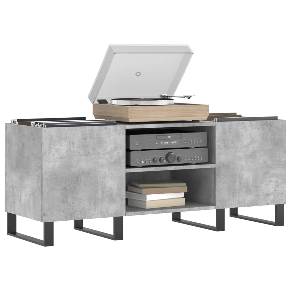 Plattenschrank Betongrau 121x38x48 cm Holzwerkstoff - Pazzar.ch